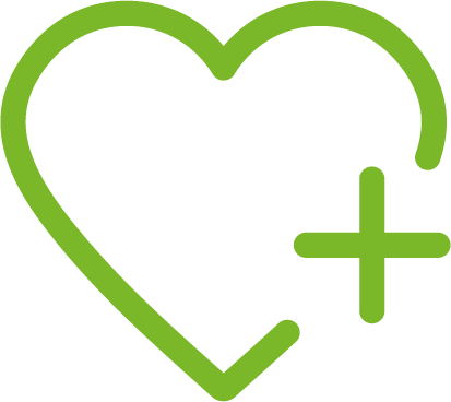 Herz mit Plus – Symbol für Gesundheit und Fürsorge